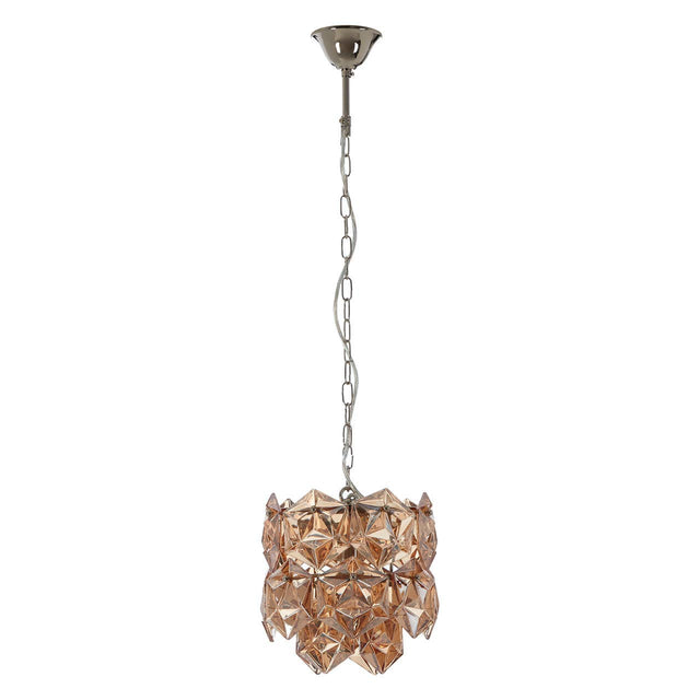 Amber Glass Chandelier Glow