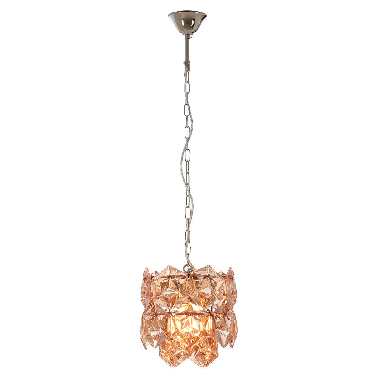 Amber Glass Chandelier Glow