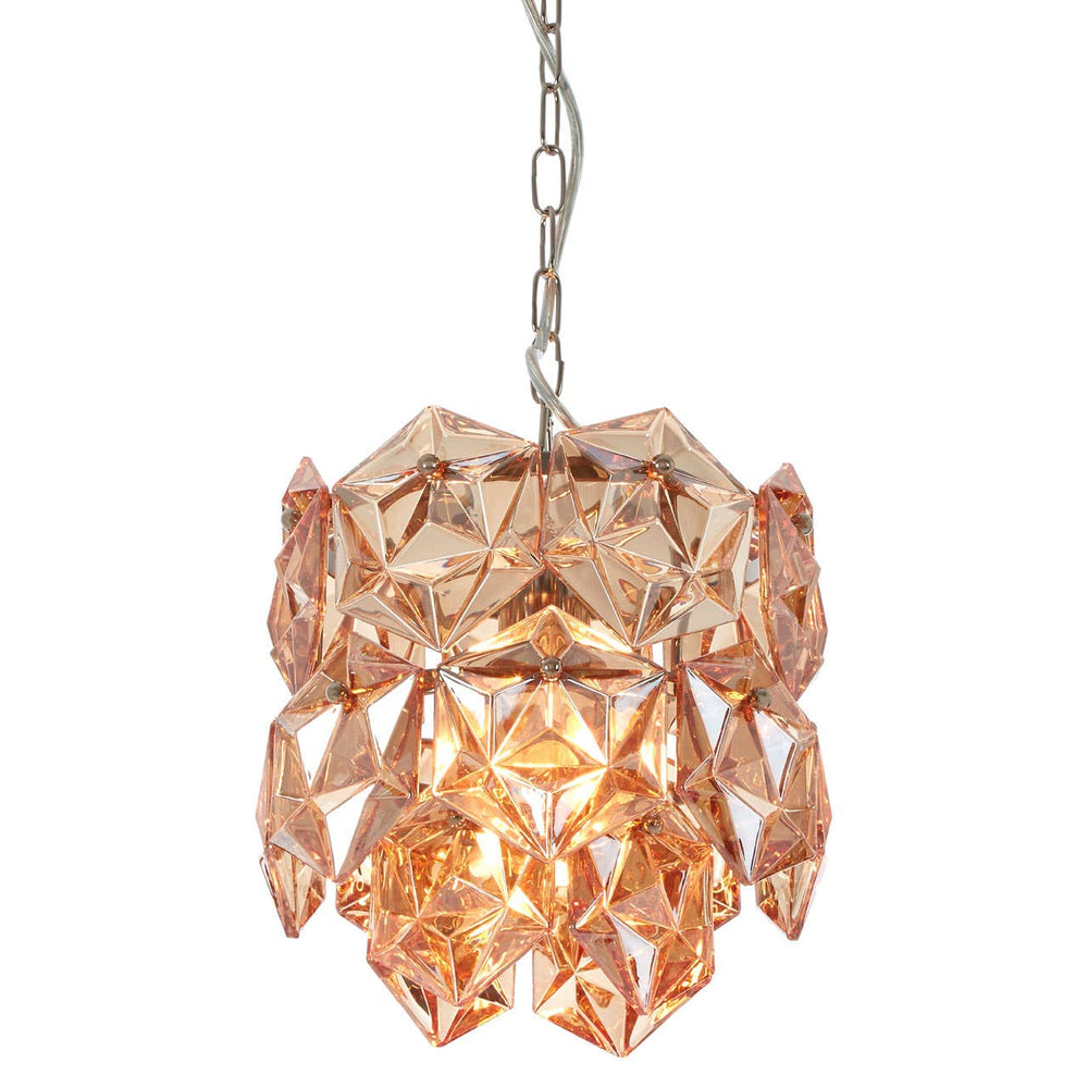 Amber Glass Chandelier Glow