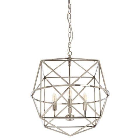Geometric Steel Chandelier Fixture
