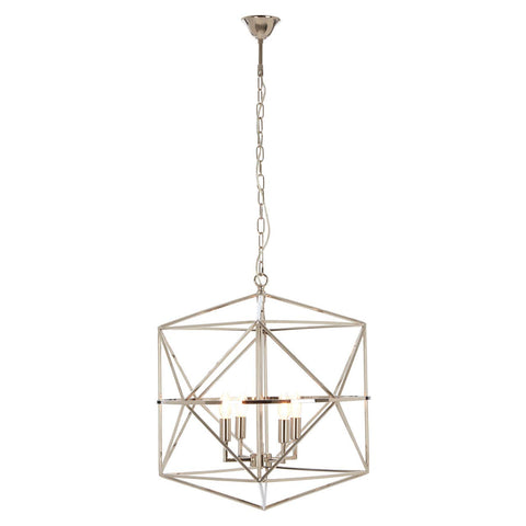 Geometric Steel Chandelier Fixture