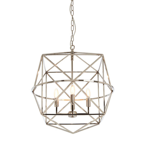 Geometric Steel Chandelier Fixture