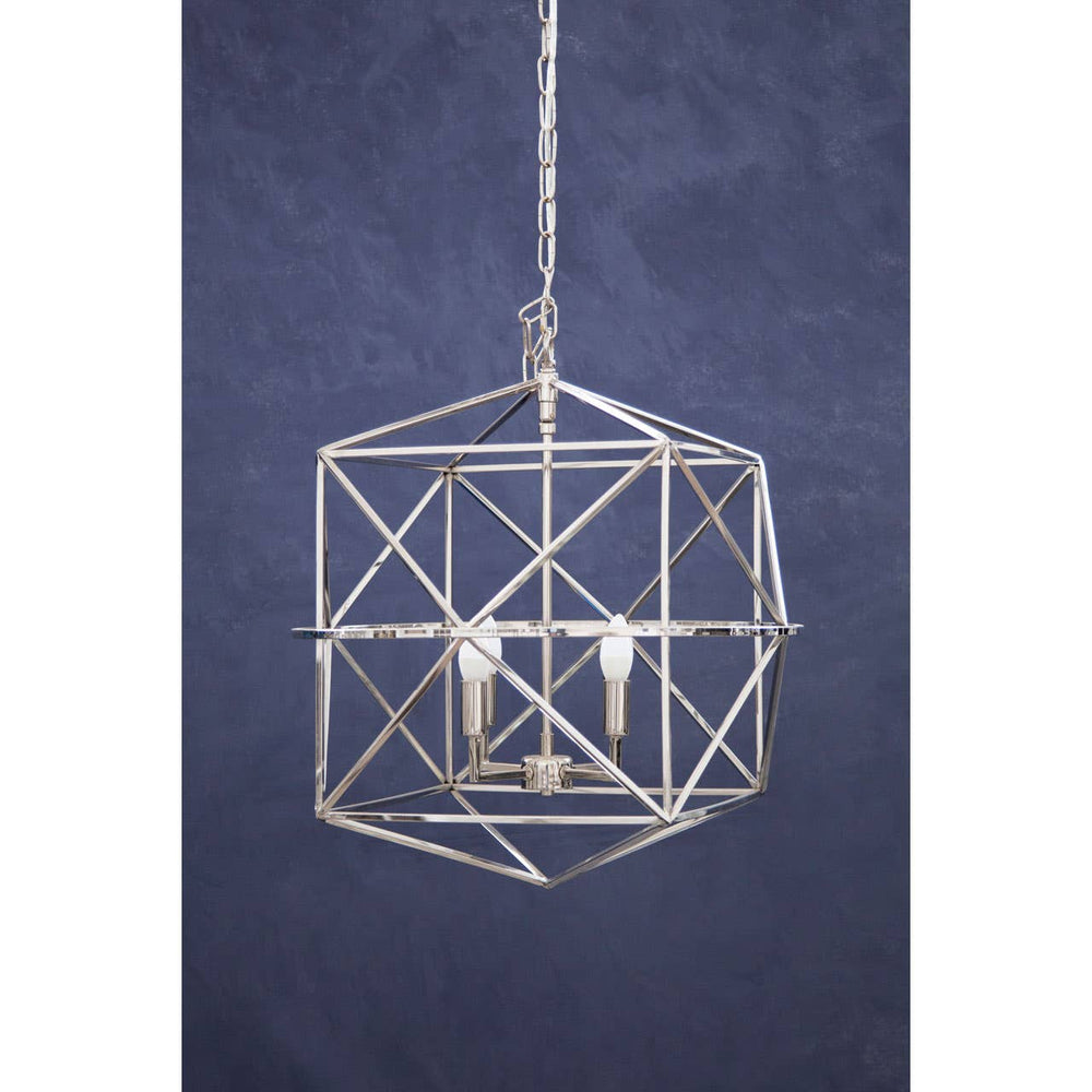Geometric Steel Chandelier Fixture