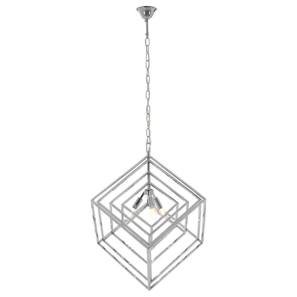 Luxe Geometric Steel Chandelier