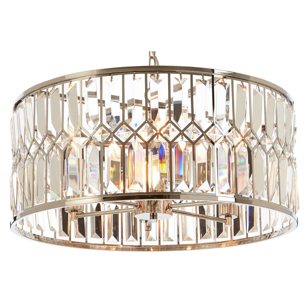 Crystal Cross Round Chandelier