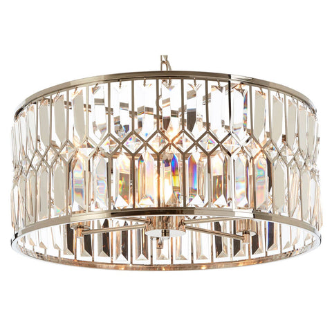 Crystal Cross Round Chandelier