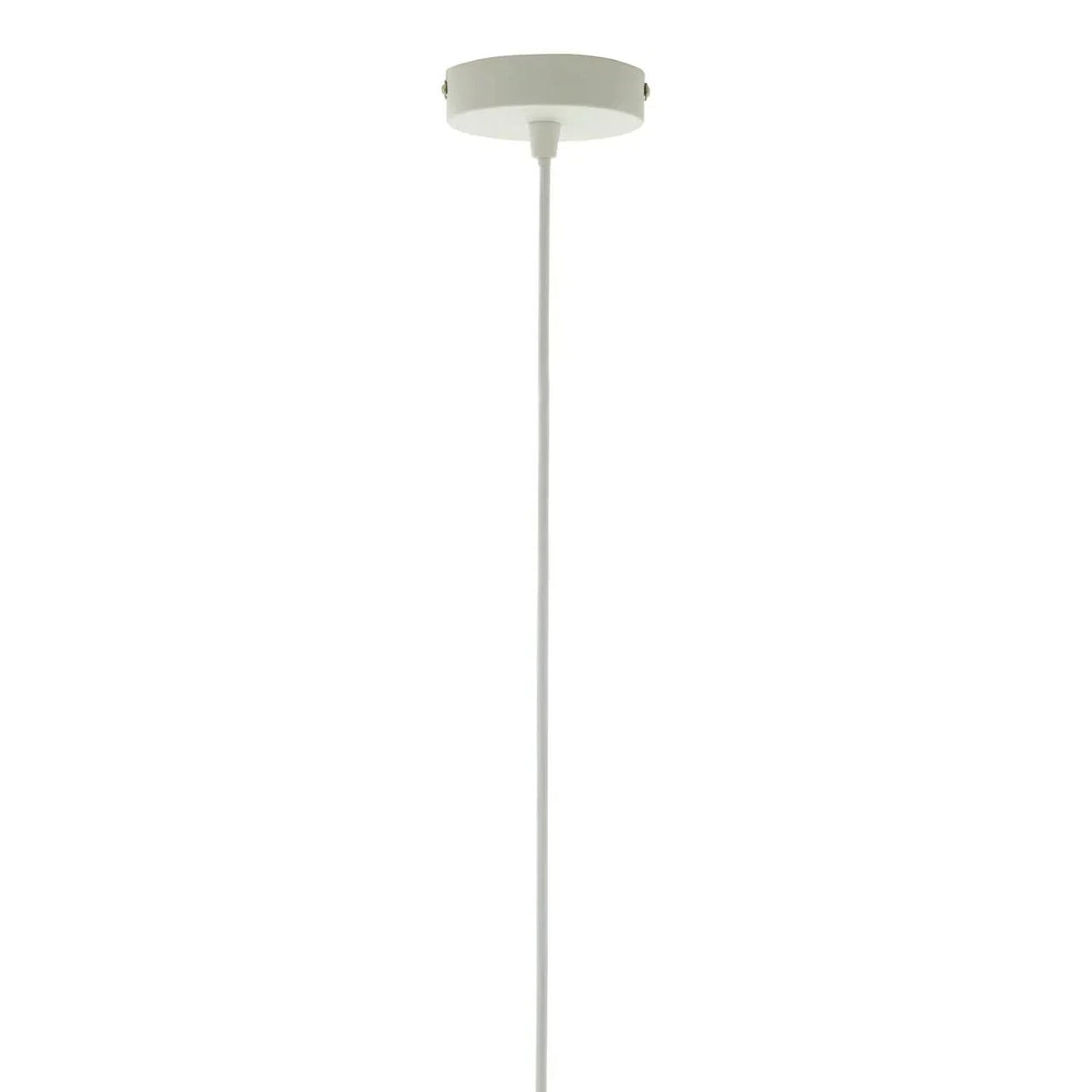 Ceiling rose with white pendant light cable for hanging pendant lighting