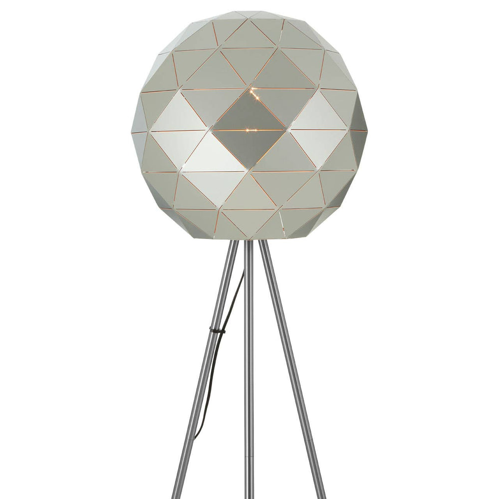 Geometric Silver Tripod Lamp