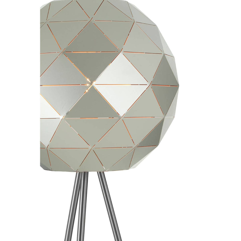 Geometric Silver Tripod Lamp
