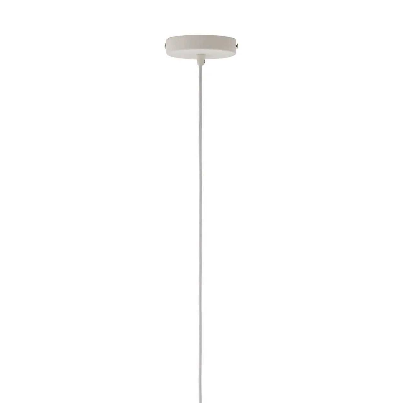White pendant light ceiling rose with hanging cable, minimalist lighting fitting