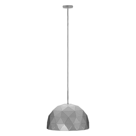 Modern Silver Dome Pendant Light