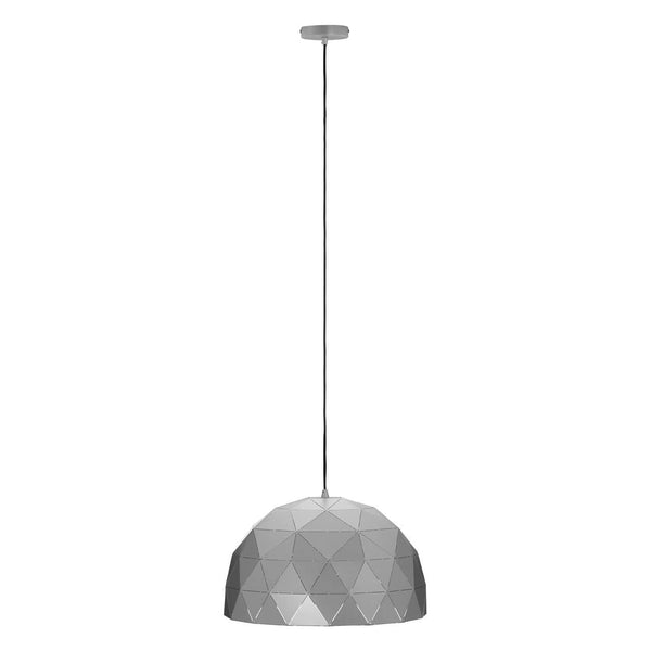 Modern Silver Dome Pendant Light