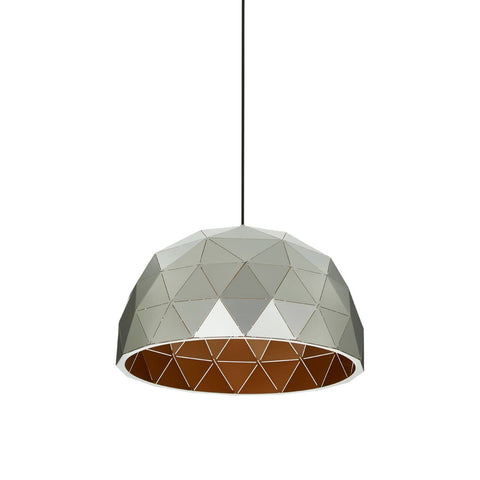 Modern Silver Dome Pendant Light