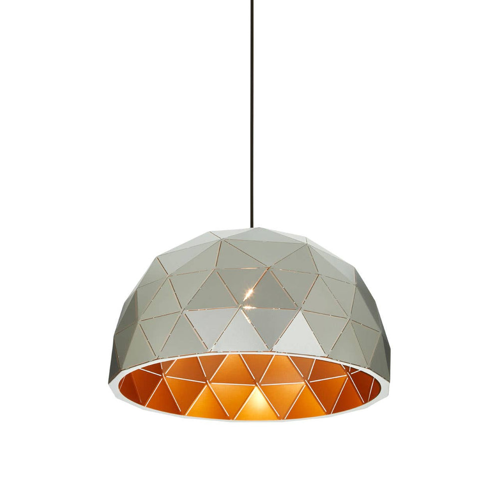 Modern Silver Dome Pendant Light