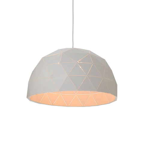 Modern White Steel Pendant Light