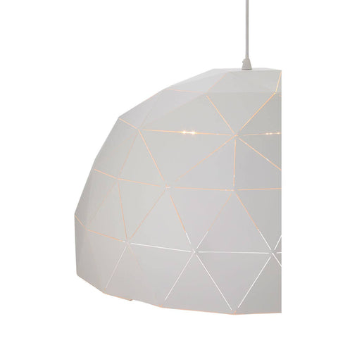 Modern White Steel Pendant Light
