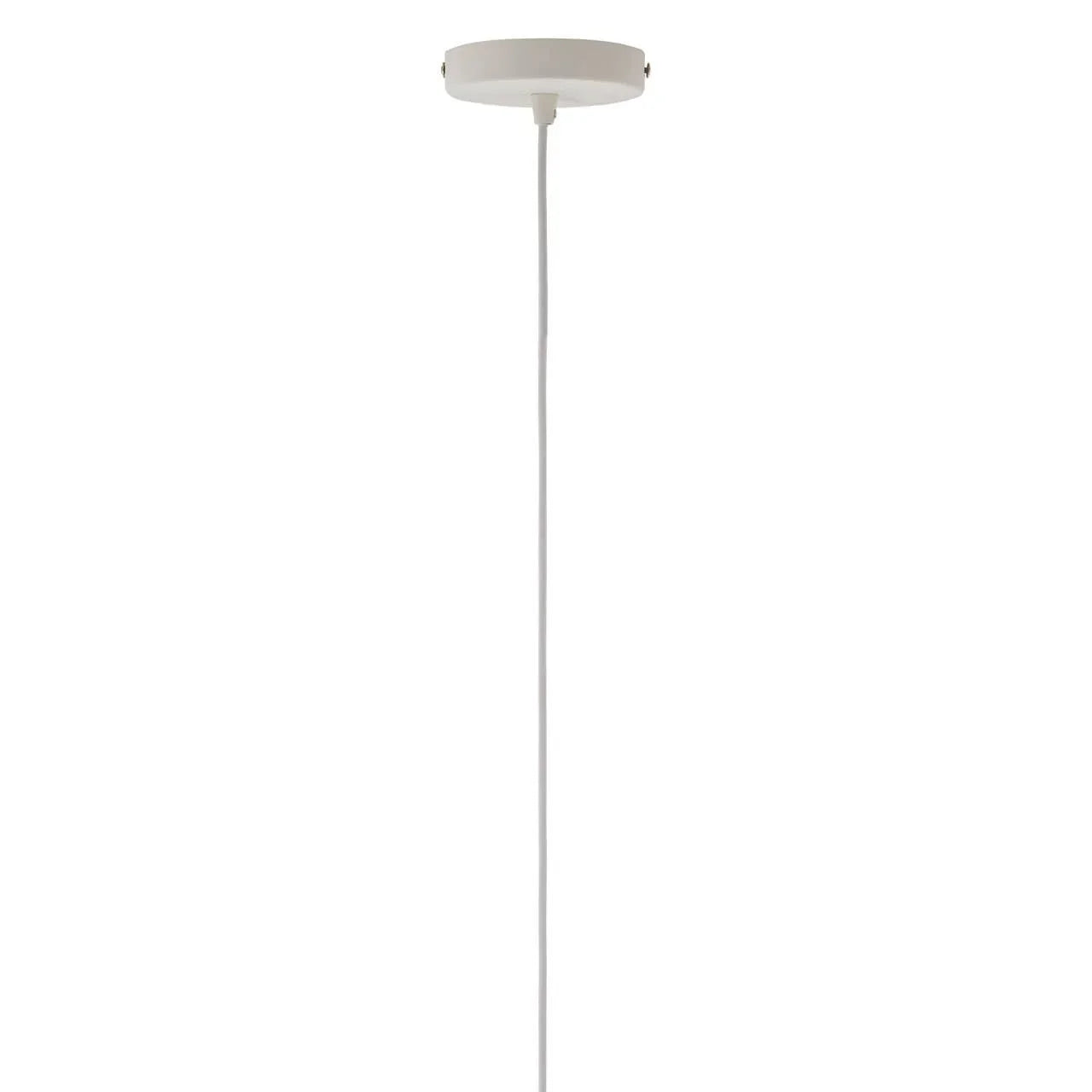 White pendant light ceiling rose with hanging cable for modern lighting