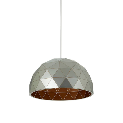 Modern Silver Dome Pendant Light