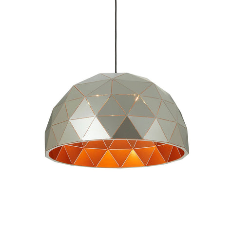 Modern Silver Dome Pendant Light