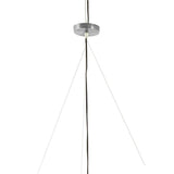 Modern pendant light ceiling fitting with black cord and metal suspension wires