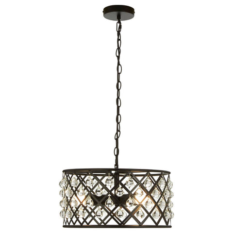 Crystal Drum Pendant Light