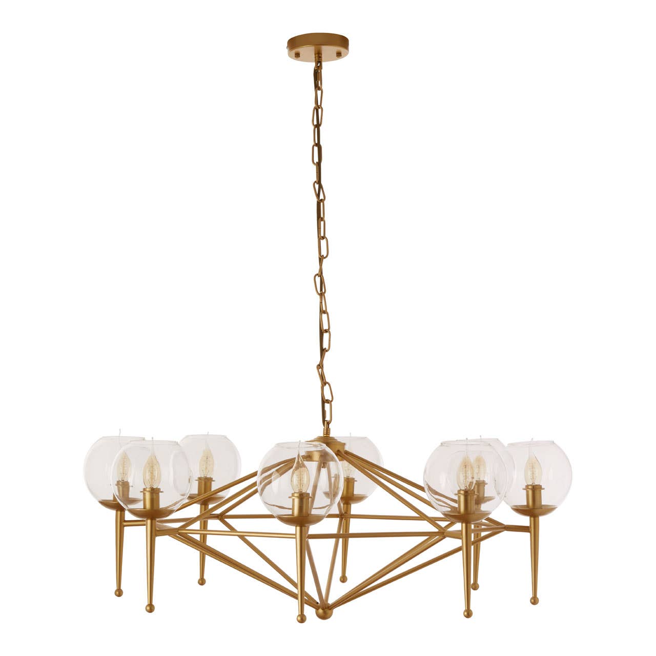 Luxe Gold Prism Pendant Light