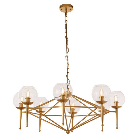 Luxe Gold Prism Pendant Light