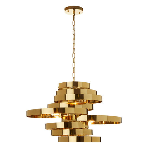 Luxe Gold Iron Pendant Light