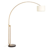 Hubert Brass Finish Arc Floor Lamp