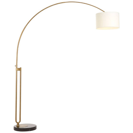 Hubert Brass Finish Arc Floor Lamp