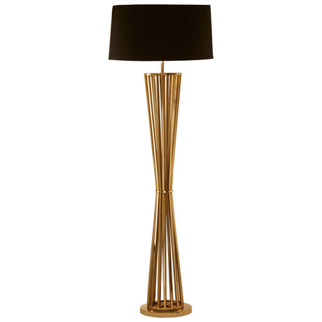 Skye Gold Finish And Twisted Base Floor Lamp