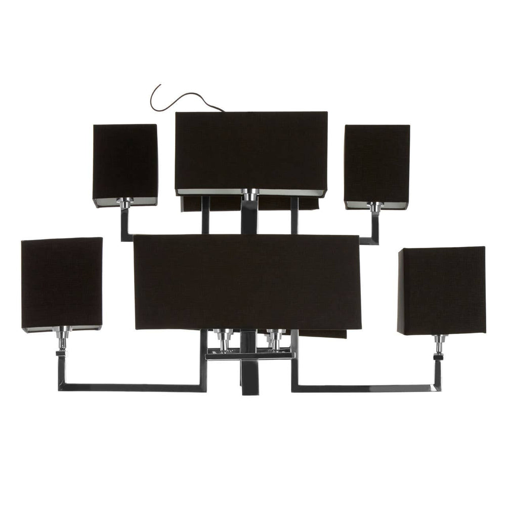 Modern Black Fabric Pendant Light