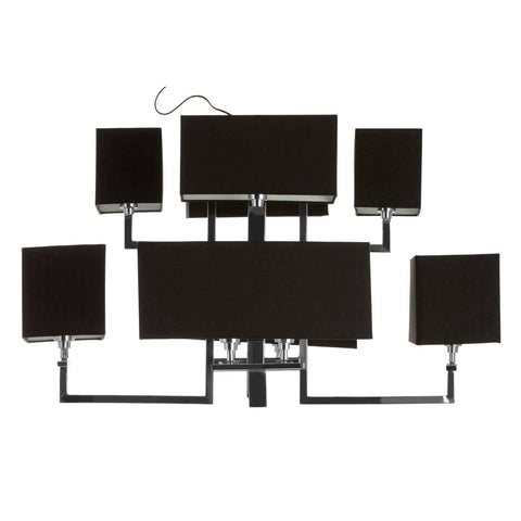 Modern Black Fabric Pendant Light