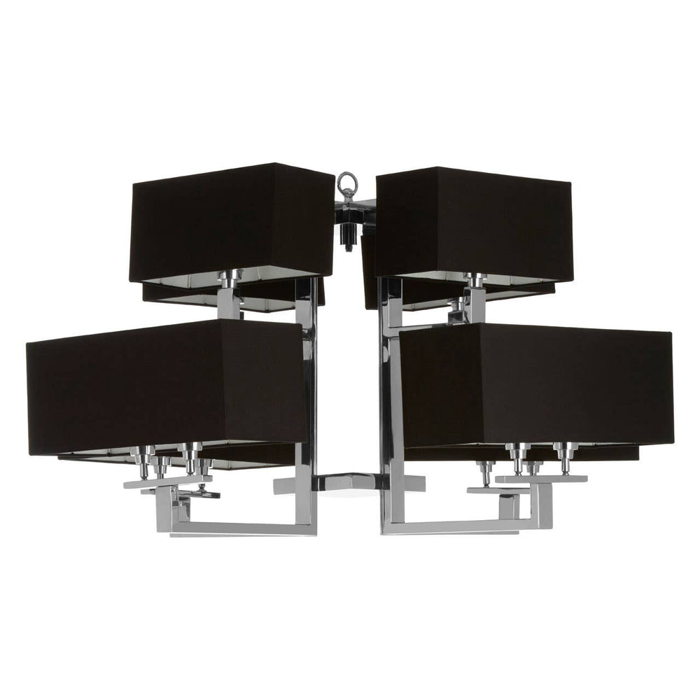 Modern Black Fabric Pendant Light