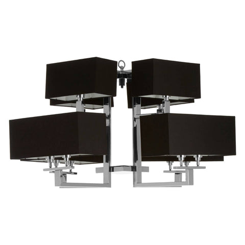 Modern Black Fabric Pendant Light