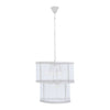 Ribbed Glass Tiered Chandelier