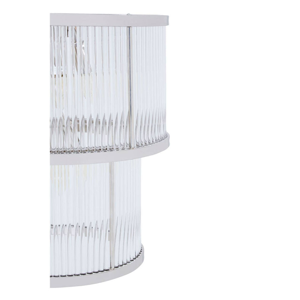 Ribbed Glass Tiered Chandelier