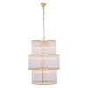 Golden Glass Tiered Chandelier