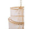 Golden Glass Tiered Chandelier