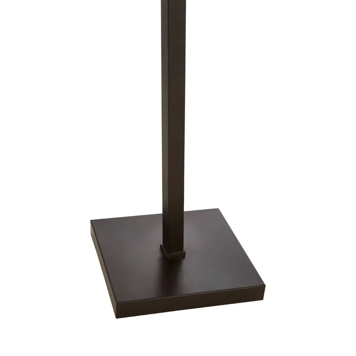 Black metal lamp base with square stand, minimalist design