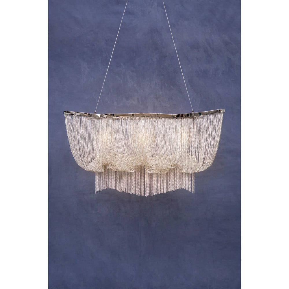 Luxe Chrome Chain Pendant