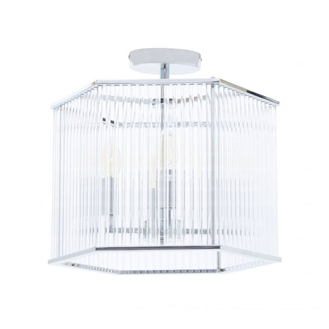 Hexagonal Glass Glow Pendant