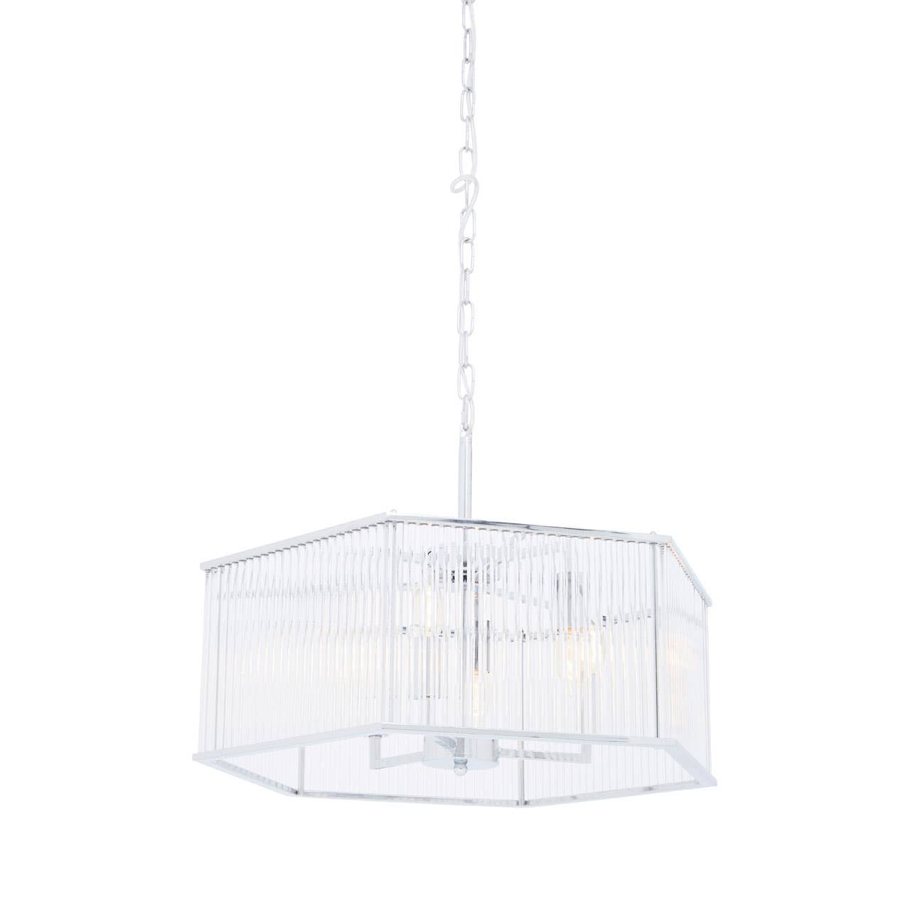 Modern Chrome Hex Pendant Light