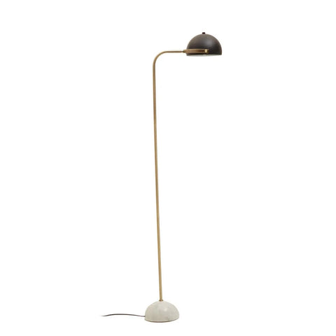 Sleek Brass Dome Floor Lamp