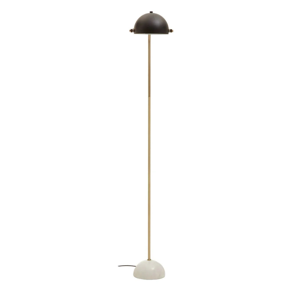 Sleek Brass Dome Floor Lamp