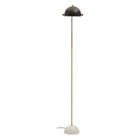 Sleek Brass Dome Floor Lamp
