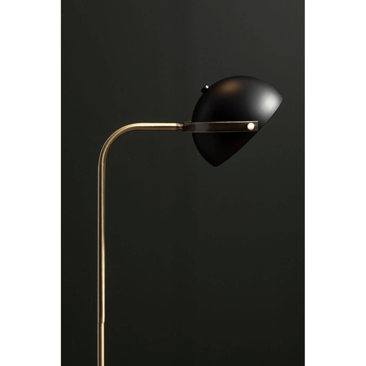 Sleek Brass Dome Floor Lamp