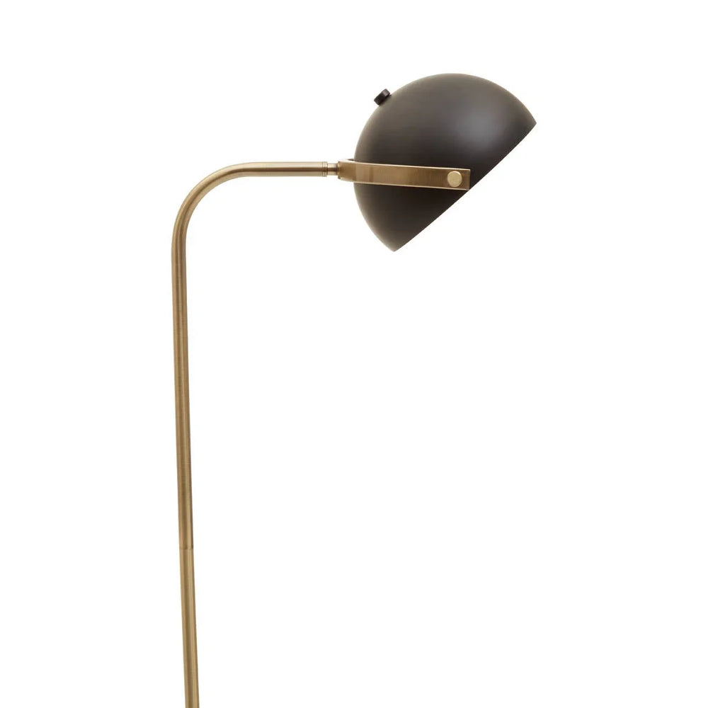 Sleek Brass Dome Floor Lamp