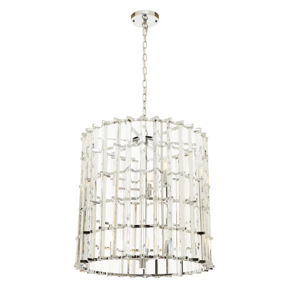 Prism Crystal Chrome Pendant Light
