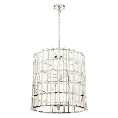 Prism Crystal Chrome Pendant Light